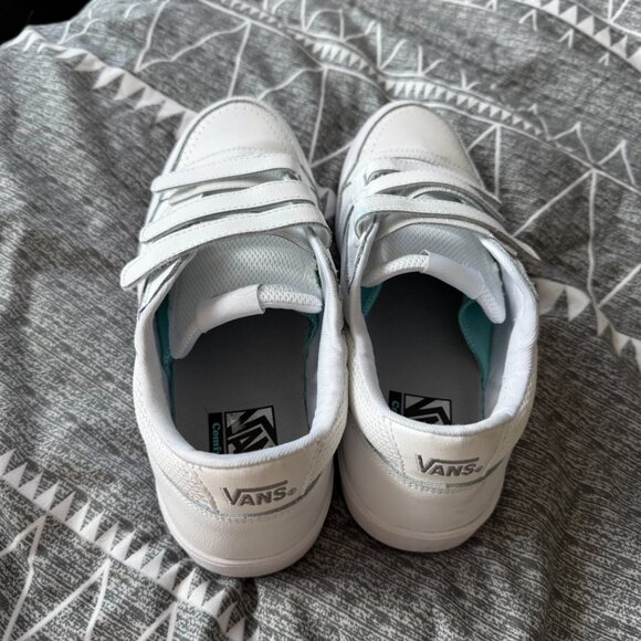 Vans ComfyCush White Leather Velcro Strap Sneakers – Men’s Size 12 - Picture 4 of 11